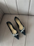 Rhinestone Embedded Pointy Toe Formal Stilettos Pumps